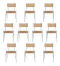 Schrank & Stuhl 10 Stapelstuhle Retrostuhl Besucherstuhle Konferenzstuhle Kantinenstuhle