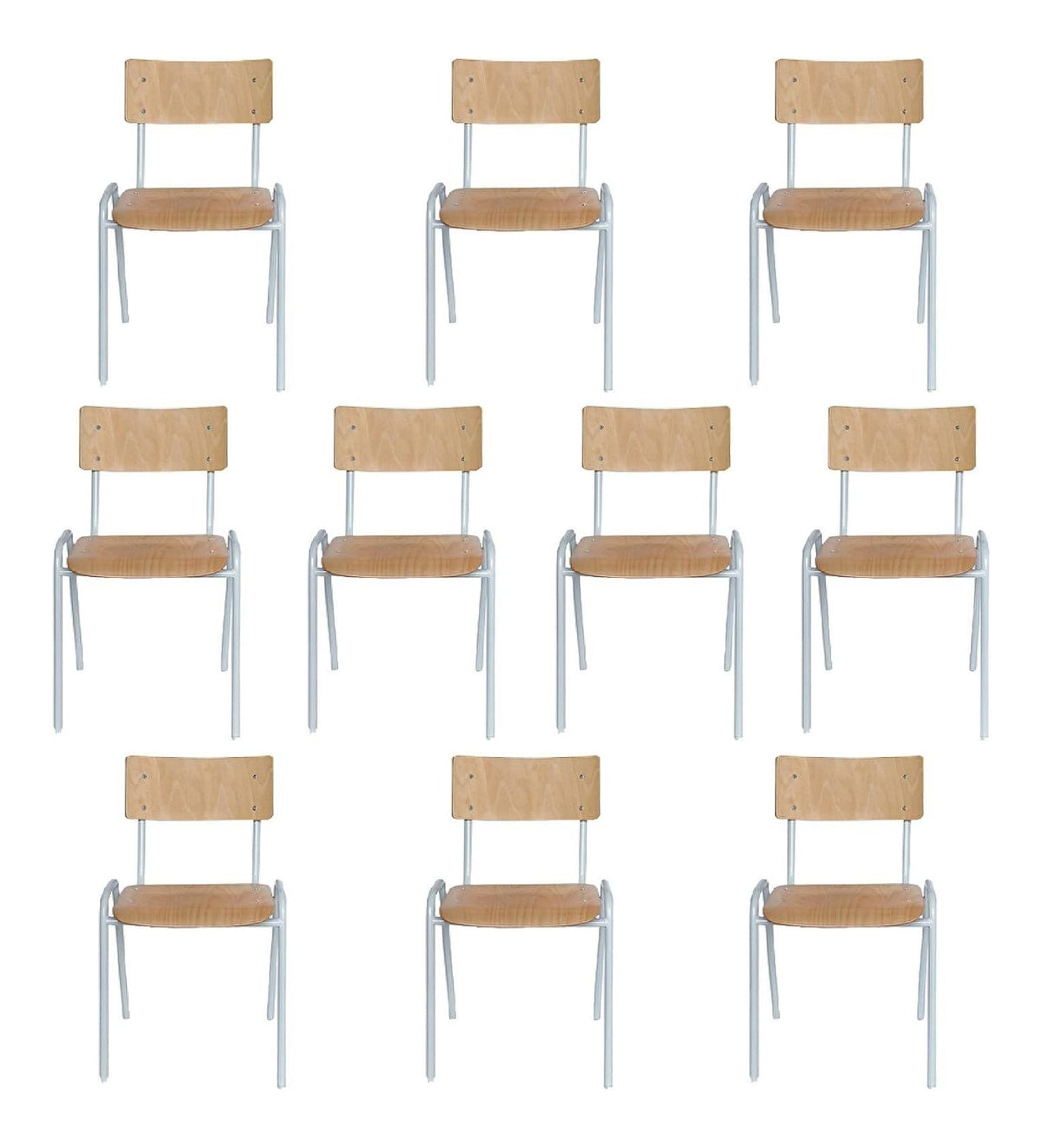 Schrank & Stuhl 10 Stapelstuhle Retrostuhl Besucherstuhle Konferenzstuhle Kantinenstuhle