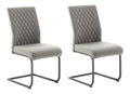 Robas Lund Esszimmerstuhle 2-er Set mit Stoffbezug Aqua Resistant Grau, Komfortsitzhohe 49 cm, Stuhl XXL 150 kg belastbar