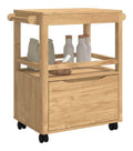 Kuchentrolley Floro Wachsbraun 72,5 x 45 x 80 cm