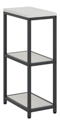 Kuchenregal Silber 30x50x92 cm aus Stahl Modernes Design und Stauraum fur Singlekuche kleine Kuche Minikuche Kuchenzeile Kuchenmobel mit Regalboden fur Wohnkuche Arbeitsinsel