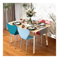 PIPIPOXER 4er Set Esszimmerstuhle Esszimmerstuhl Kuchenstuhl Wohnzimmerstuhl mit Ruckenlehne aus Polypropylen und Elektroplattenbeine Polsterstuhl (Wei Blau Grun Rosa, 4)