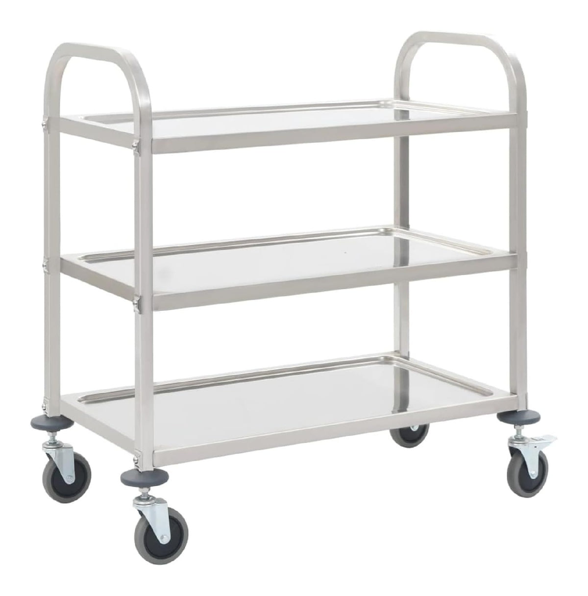Servierwagen Edelstahl 3-stufig 96,5x55cm