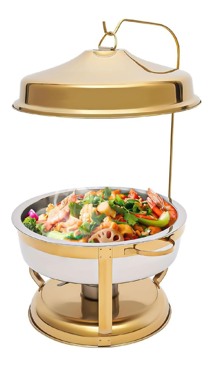 Speisenwarmer Chafing Dish-Buffet-Set, 9 l/9,5 qt, Chafing Dish-Buffet-Set aus Edelstahl mit hangendem Deckel for das Restaurant