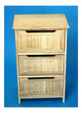 GeKi Trend Badkommode Holz Schrank 3 Schubladen Landhaus Vintage Mobel Badezimmer 41 cm B x 68 cm gro