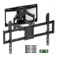 monTEK Strapazierfahige vollbewegliche TV-Wandhalterung fur 94-228,6 cm (37-90 Zoll) Fernseher bis zu 75 kg, 4-fache Belastung getestet, universelle Dual-Arm-TV-Halterung, gelenkig, werkzeuglos