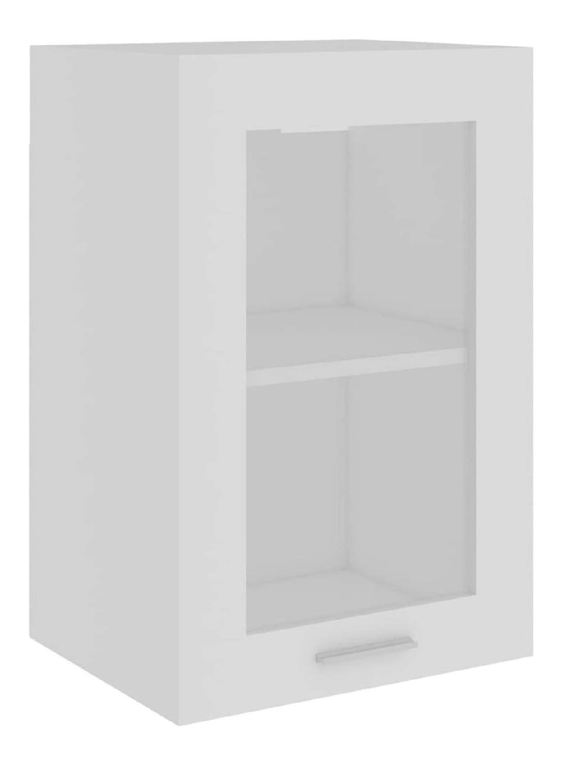 Hangeglasschrank 2 Regalboden Hangeschrank Einbaukuche Kuchenzeile Kuchenmobel Oberschrank Kuchenschrank Spanplatte Wei 40x31x60cm